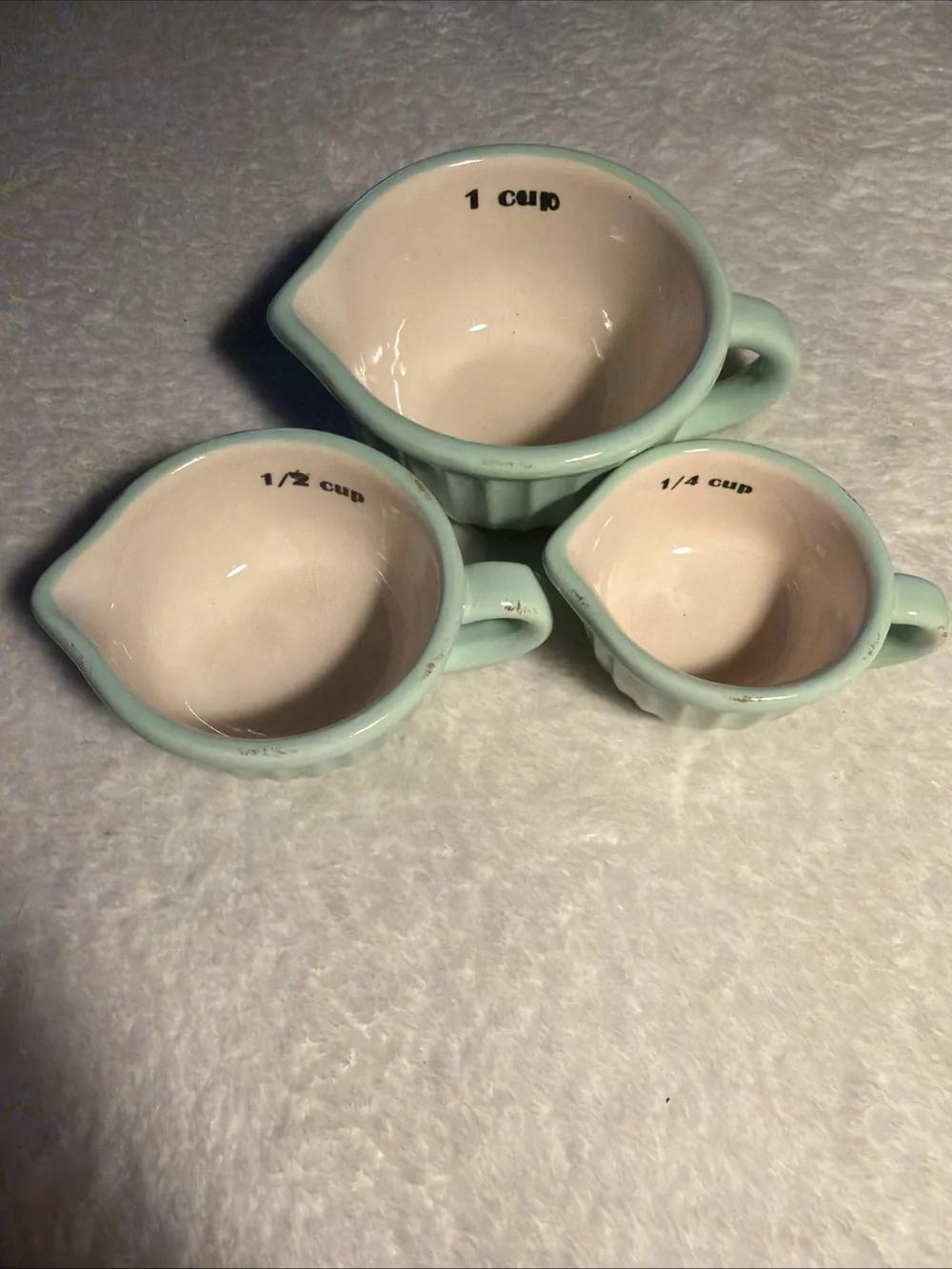 Cracker Barrel Grandma's Pantry  Mint Green measuring cup Set